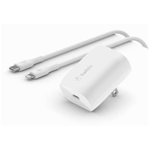 Belkin 20W Fast Charging Phone Charger with USB-C to Lightning Charging Cable - 1.0 ea