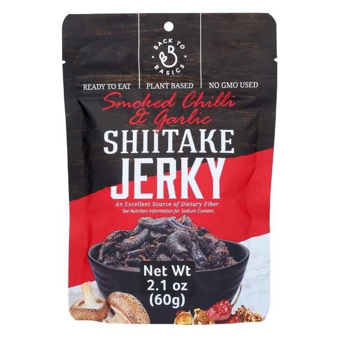 Back to Basics - Shiitake Jerky Smoked Chilli & Garlic 2.1 oz (2.1 oz)