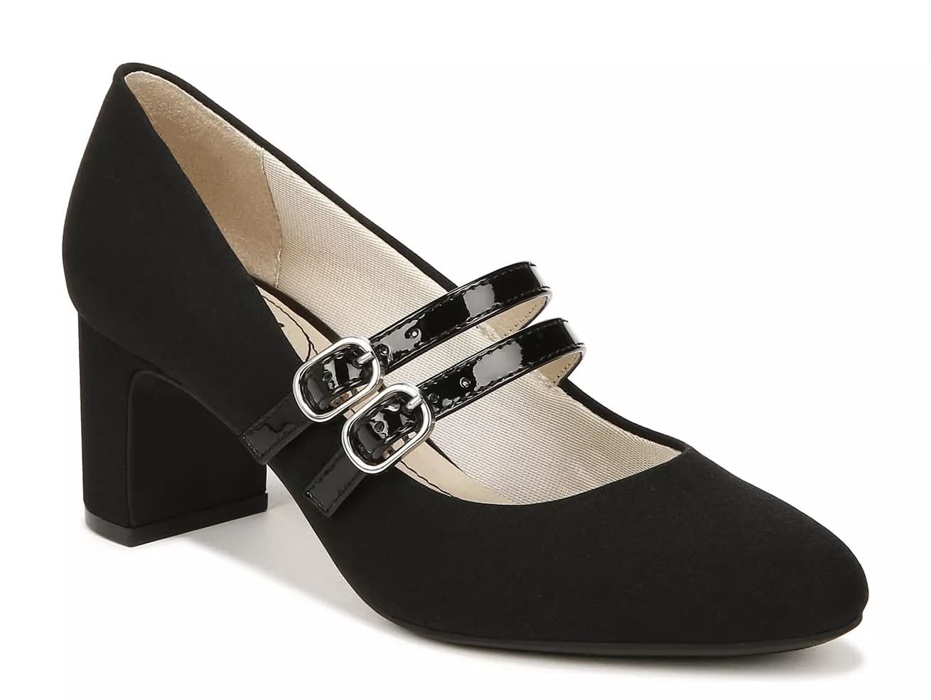 Lifestride True Mary Jane Pump (Black Synthetic Suede Medium - 9.5)