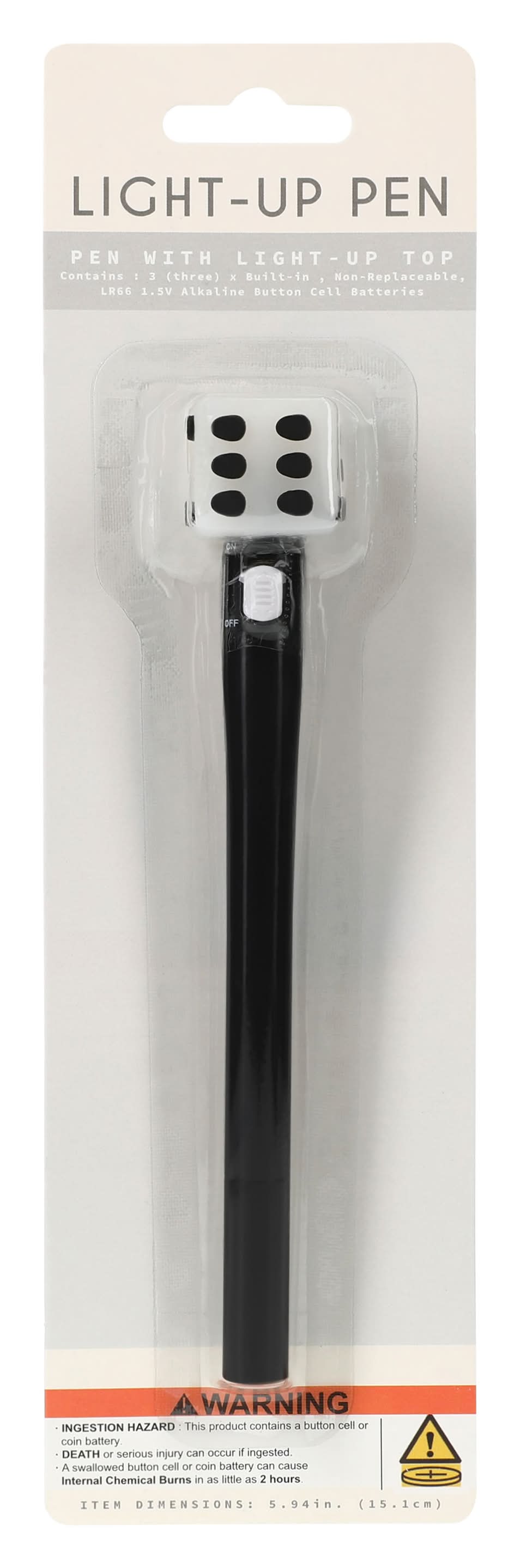 Novelty Light-Up Ballpoint Pen Dice