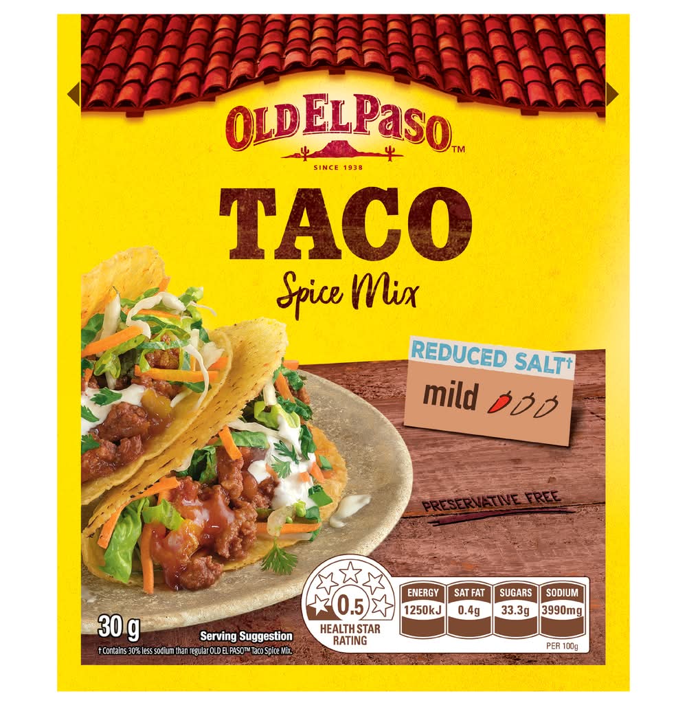 Old El Paso Reduced Salt Taco Spice Mix (30g)