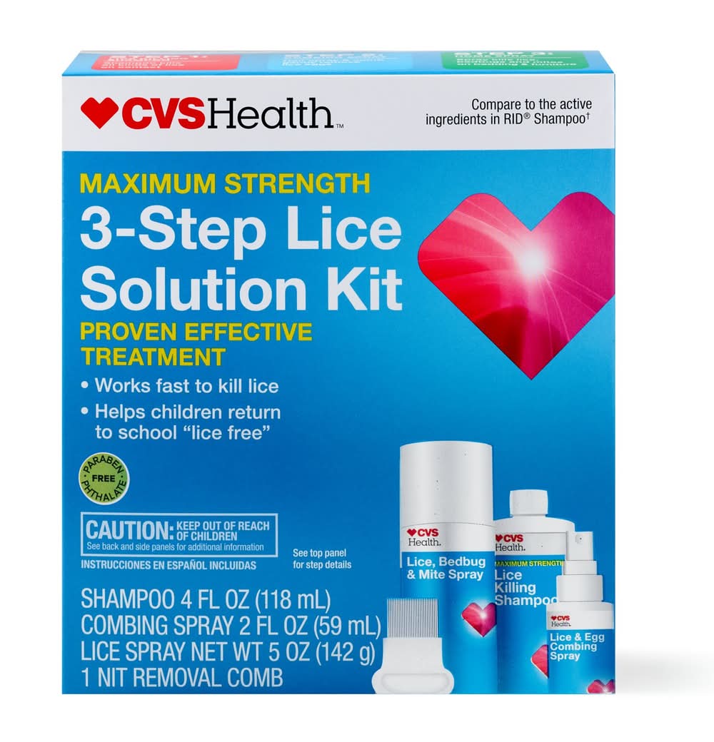 Cvs Maximum Strength 3-Step Lice Solution Kit