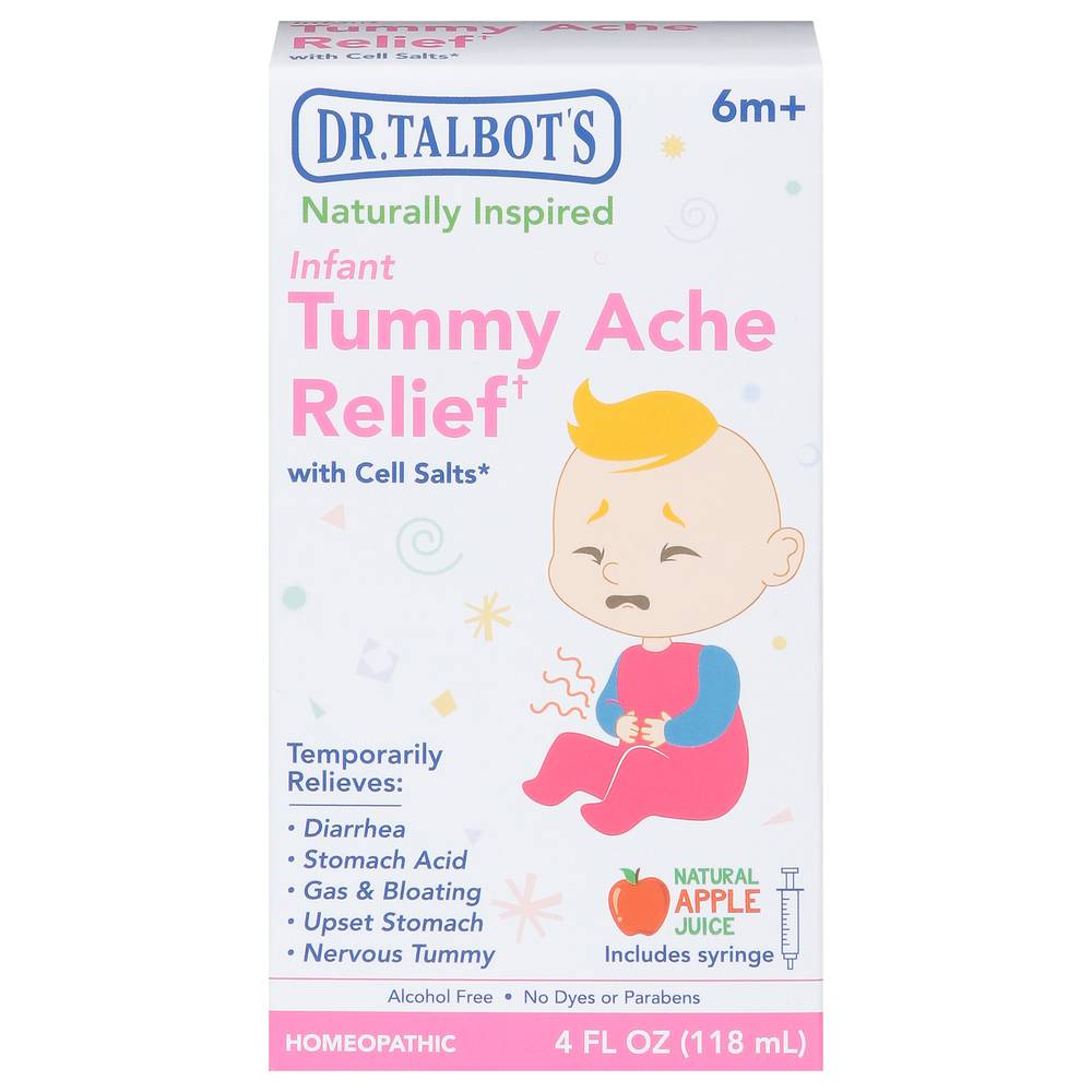 Dr. Talbot's Infant 6m+ Natural Tummy Ache Relief, Apple Juice (4 fl oz)