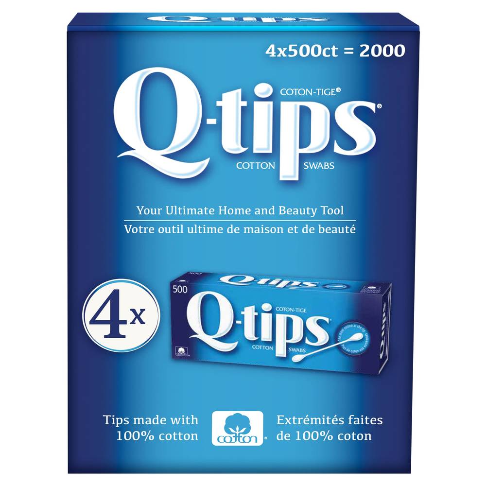 Q-Tips Cotton Swabs, 4-Pack Of 500