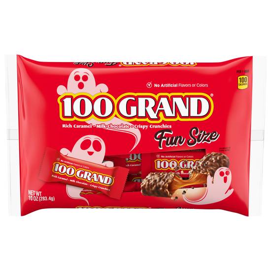 100 Grand Fun Size Caramel Milk Chocolate Crispy Crunchies (10 oz)