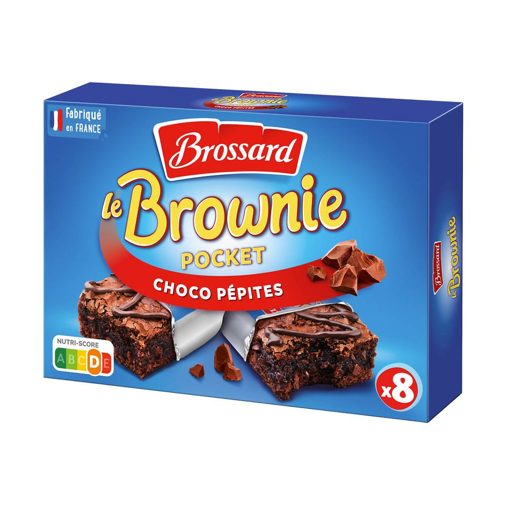 Brossard - Gâteaux brownie chocolat pépites (8 pièces)
