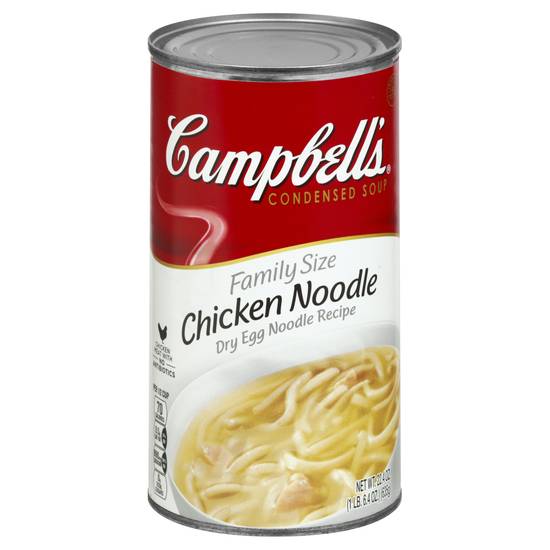 Campbell's Family Size Chicken Dry Egg Noodle Recipe Soup