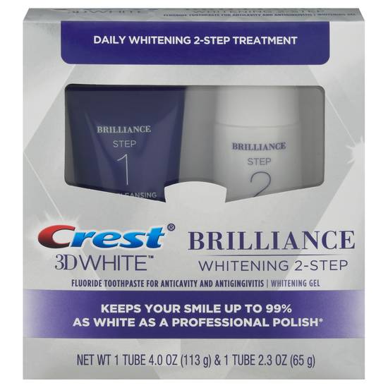 Crest 3d White Brilliance Whitening 2-step Treatment