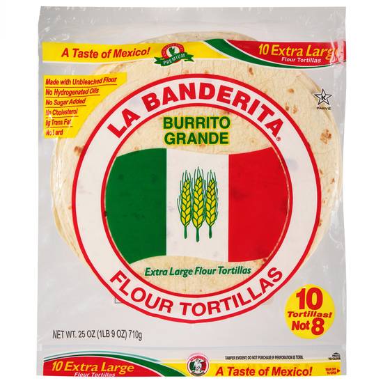 La Banderita Extra Large Burrito Grande Flour Tortillas, 10 ct