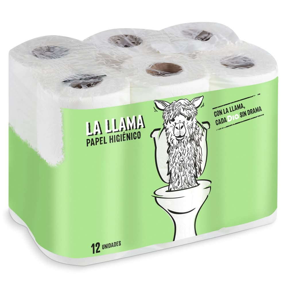 Papel Higiénico La Llama Dia Bolsa 12 Unidades