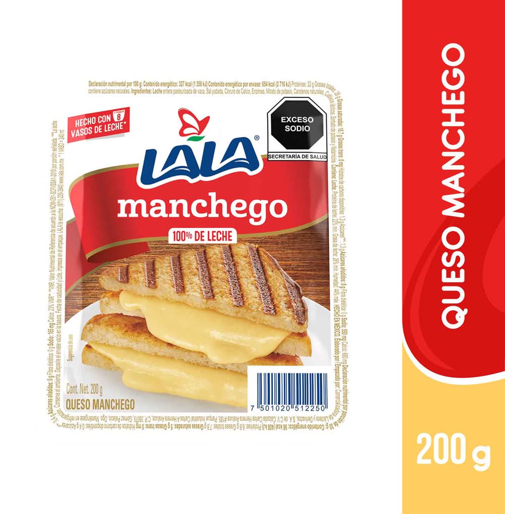 Lala · Queso manchego en trozo (200 g)