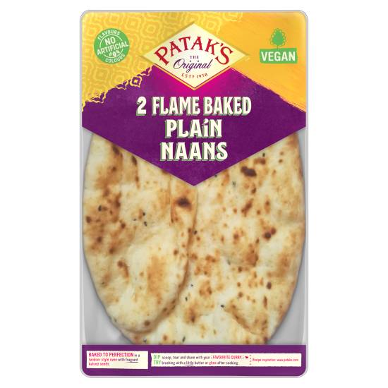 Patak's the Original Flame Baked Plain Naans