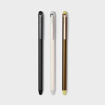 Heyday Stylus Pen, Black-Olive-Stone White (3 ct)