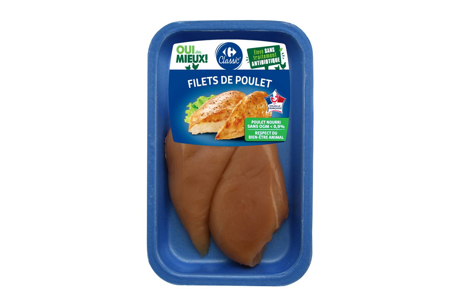 Carrefour Classic' - Filet de poulet jaune (2 unités)