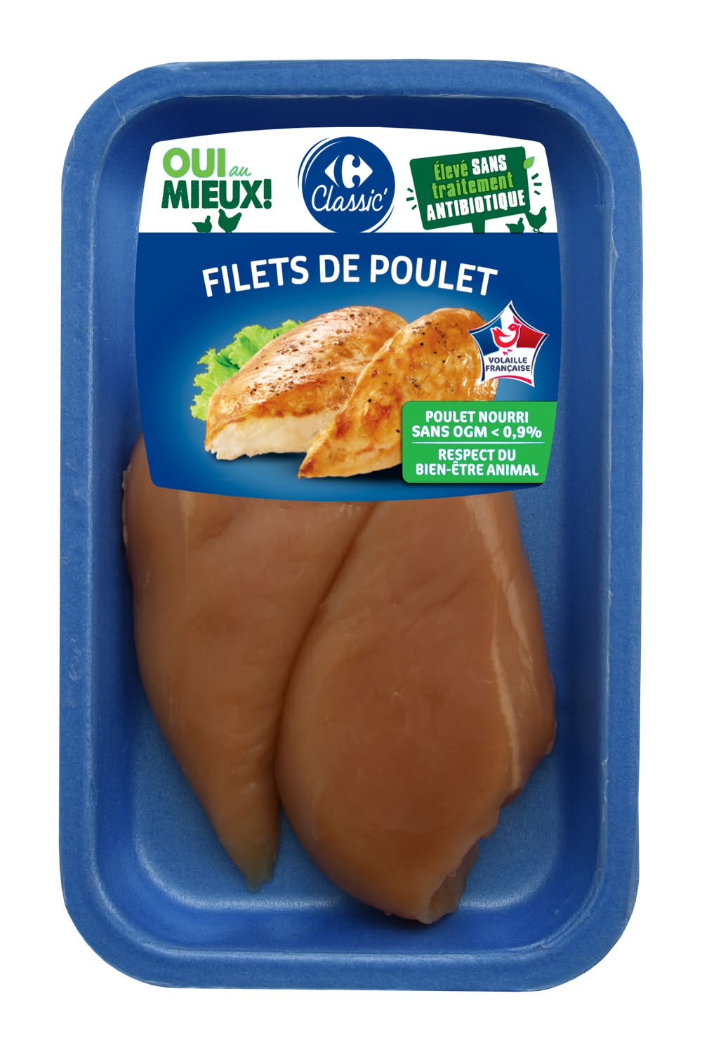 Carrefour Classic' - Filet de poulet jaune désossé et sans peau (2)