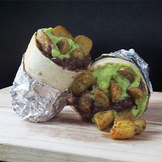 Burrito con Papas y Guacamole