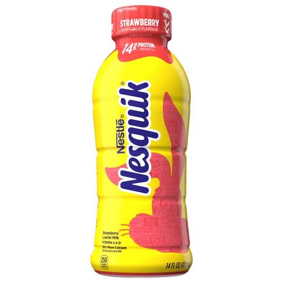 Nesquik Strawberry Milk 14 oz Bottle
