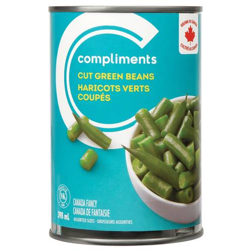 Compliments Canned Cut Green Beans Assorted Sizes 398 ml