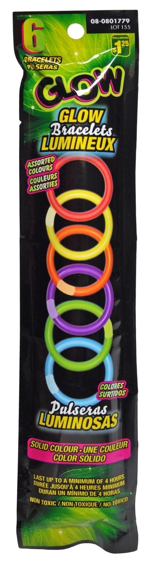 Glow Lumineux Bracelet, Assorted (6 ct)
