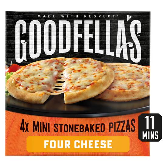Goodfella's 4x Mini Stonebaked Pizzas Four Cheese 372g