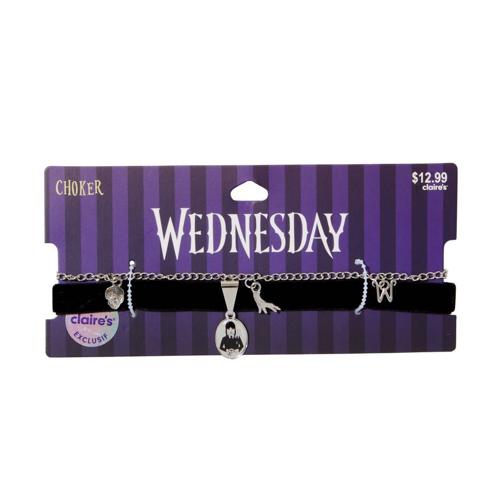 Claire'S Halloween Wednesday Choker Necklace