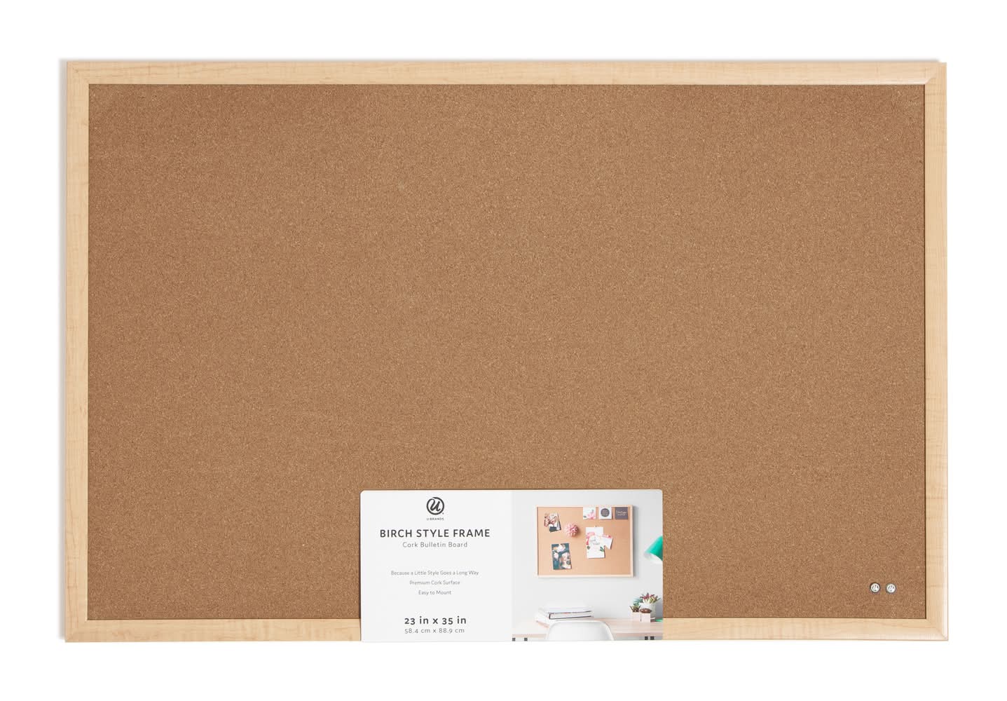 Les Produits U Cork Bulletin Board, 35x23 in