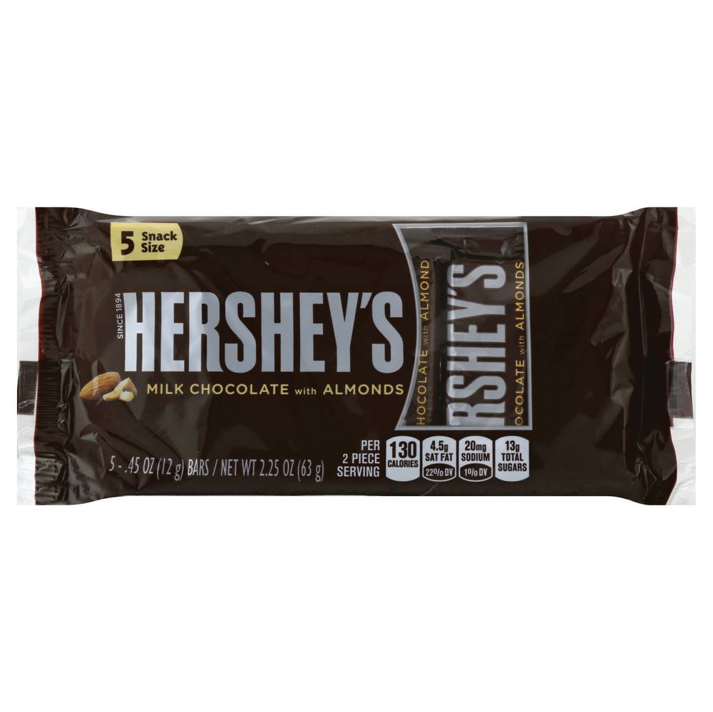 Hershey's Snack Size Milk Chocolate With Almonds Bar (2.25 oz)