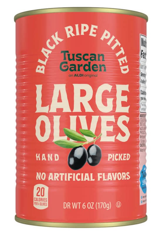 Tuscan Garden Large Ripe Pitted Black Olives