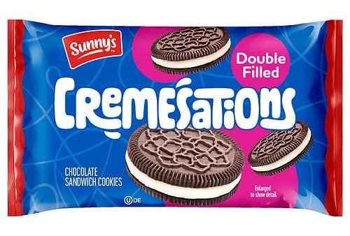 Sunny's Cremesations Double Filled Sandwich Cookies, Chocolate (15.35 oz)