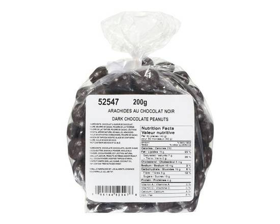 Arachides chocolat noir (240 mL) - Dark chocolate peanuts (200 g)