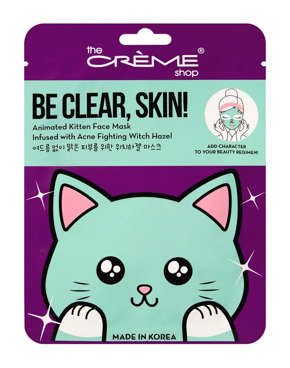 The Crème Shop Be Clear Skin Animated Kitten Face Mask