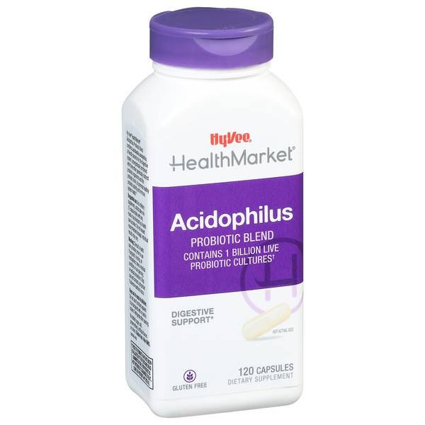 Hy-Vee HealthMarket All Natural Acidophilus Probiotic Blend Capsules