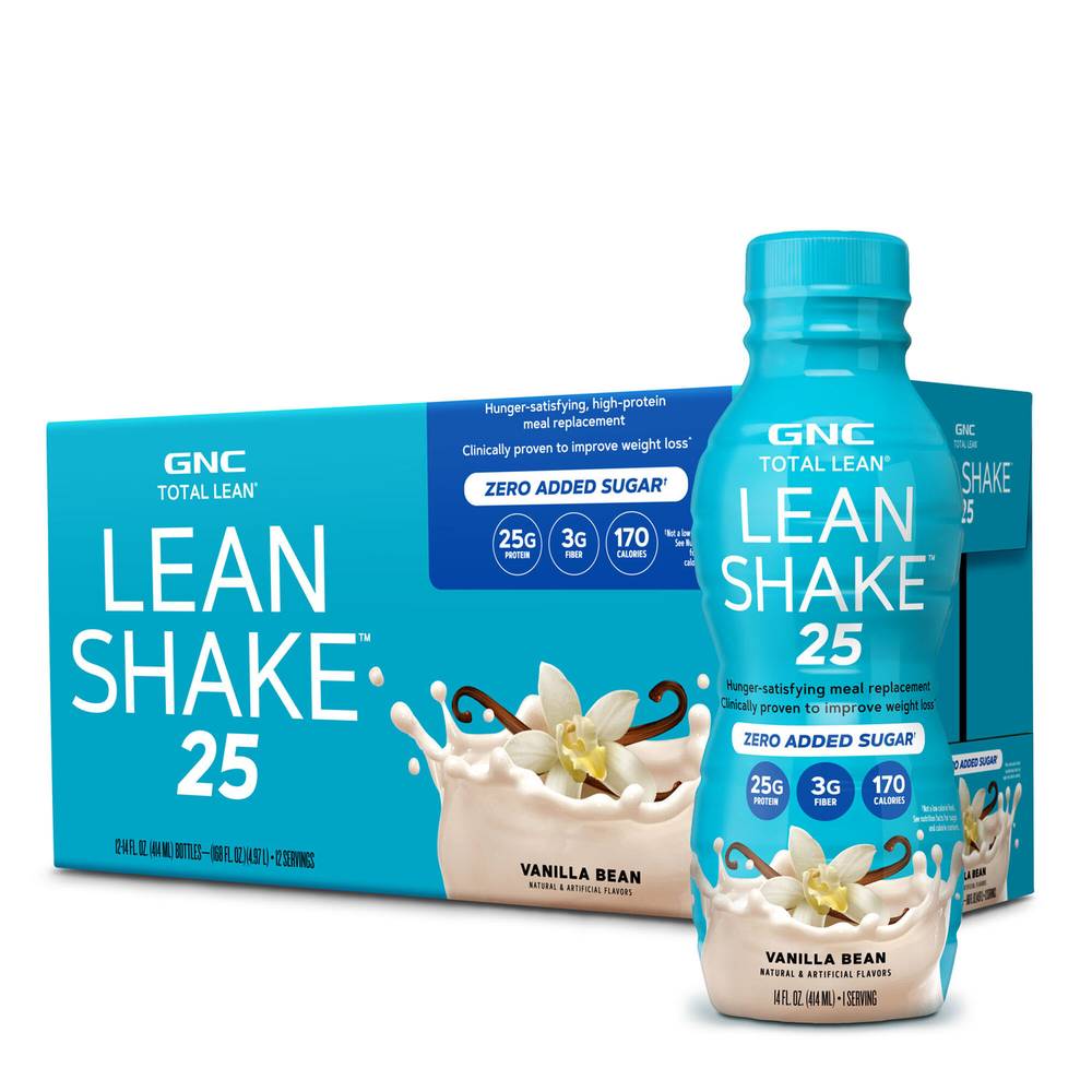 Gnc Total Lean Lean Shake 25 (12 pack, 14 oz) (vanilla bean)