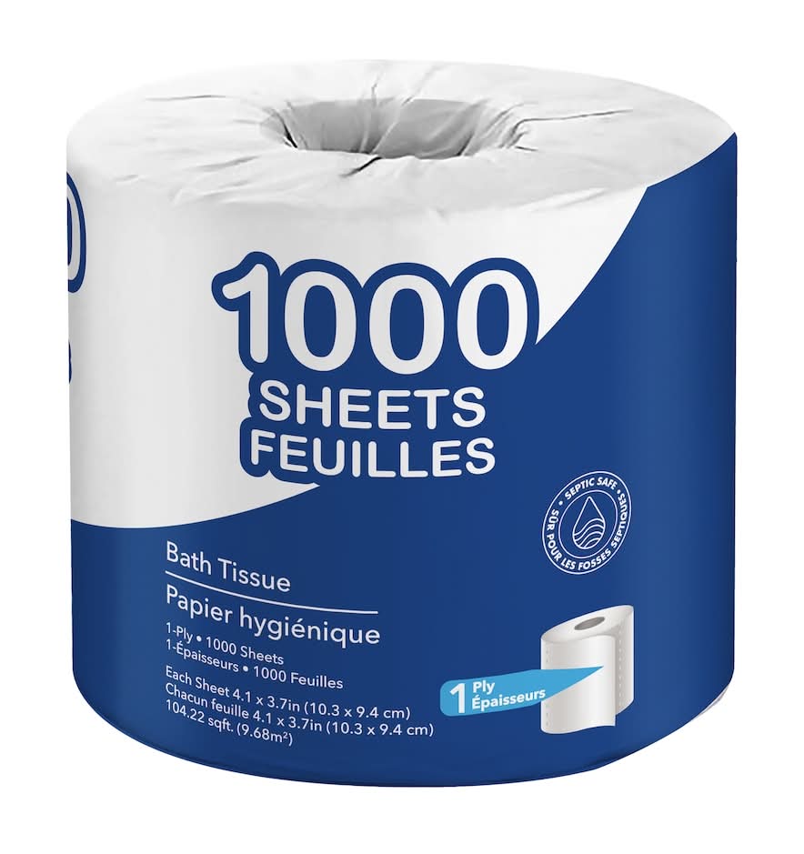 The Home Store Single-Ply Bath Tissue, 4.1x3.7 in