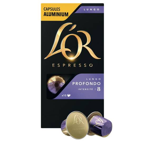 Capsules café lungo L'or espresso x10