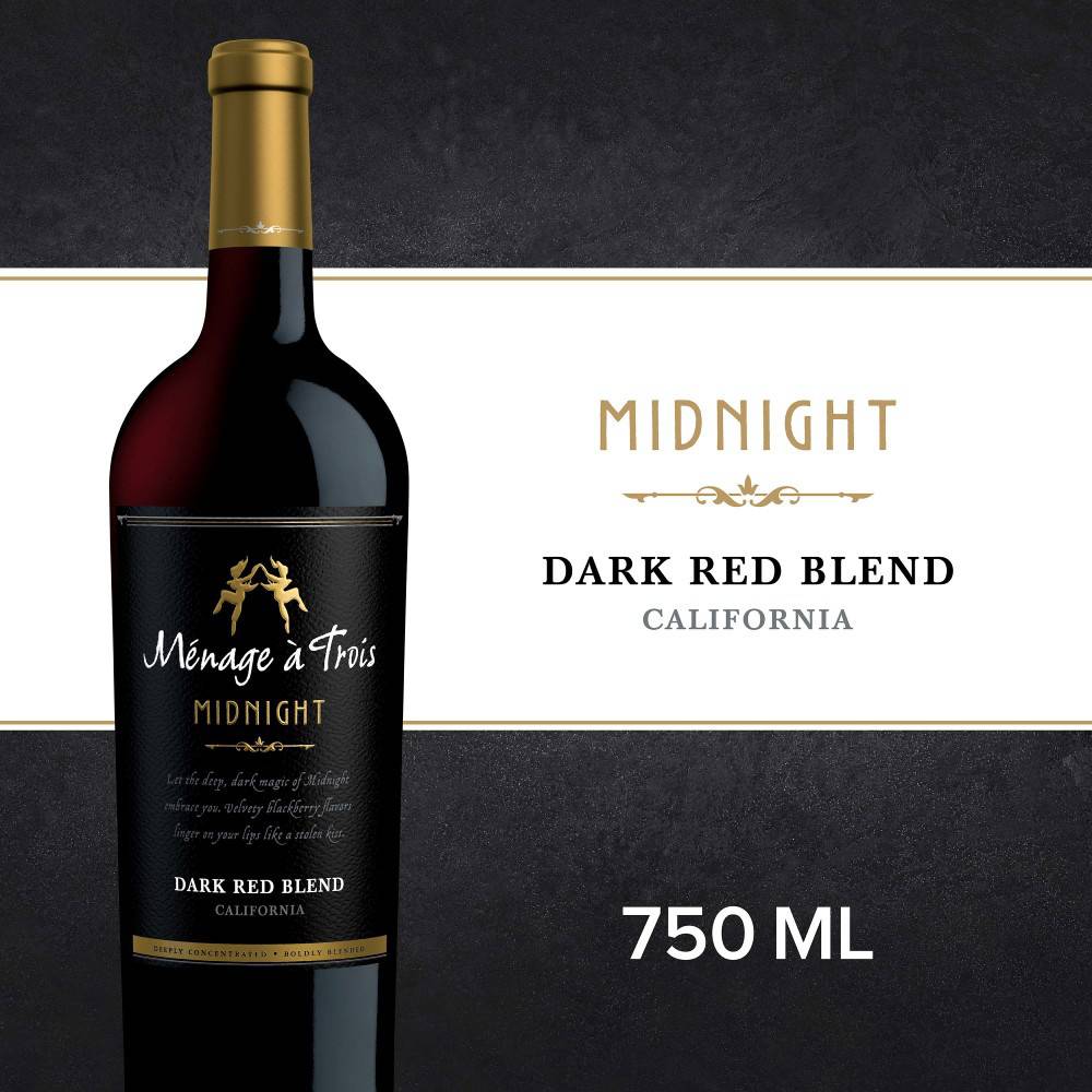 Ménage À Trois Midnight Dark Red Blend Wine 2018 (750 ml)