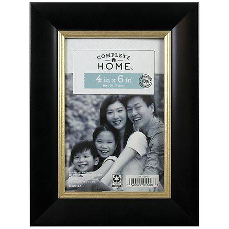 Complete Home Inner Goldlined Black Frame 4 X 6