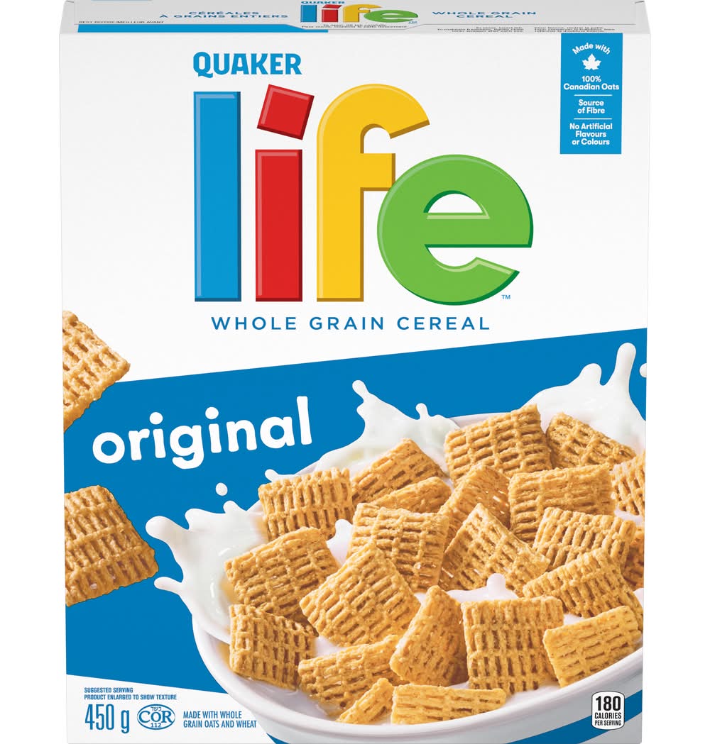 Quaker Life Whole Grain Cereal, Original (450 g)