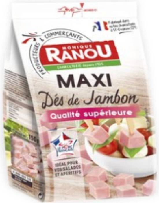 Maxi dés de jambon qualité supérieure - Monique Ranou
