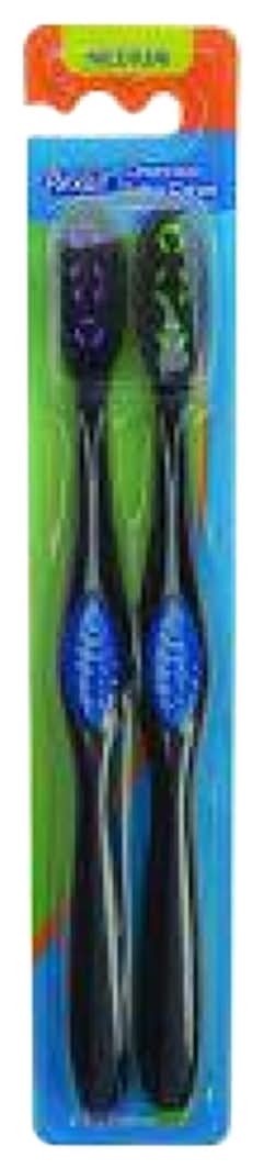 Rexall Extra Clean Charcoal Medium Toothbrush, Black (2 ct)