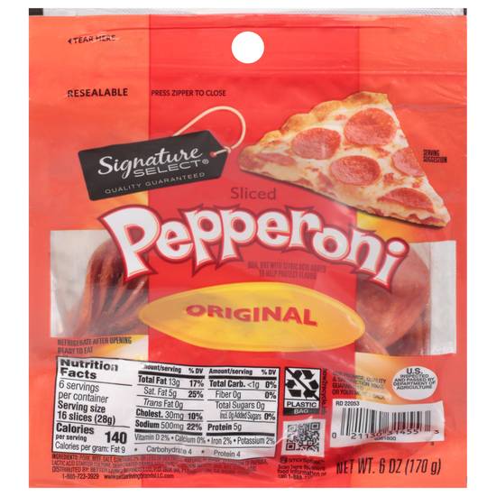 Signature Select Original Sliced Pepperoni (6 oz)
