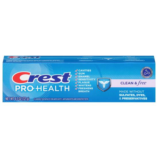 Crest Pro-Health Clean & Free Fluoride Mint Toothpaste