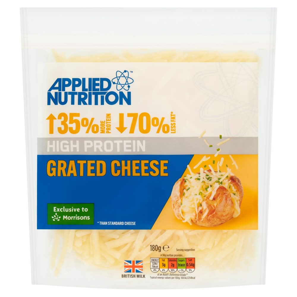 Applied Nutrition Grated Cheddar Cheese 180g