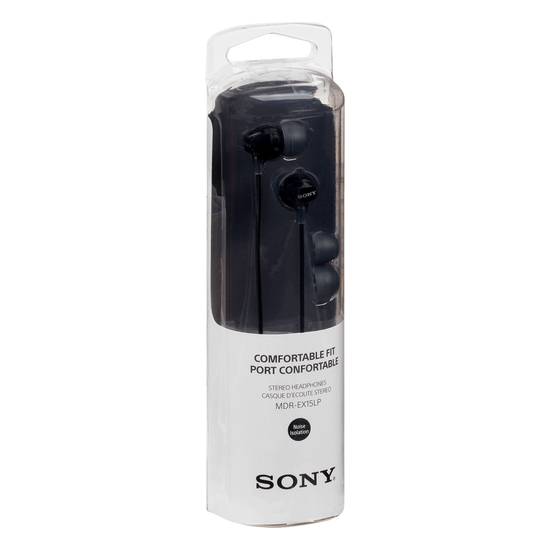 Sony Mdr-Ex15lp Black Stereo Headphones