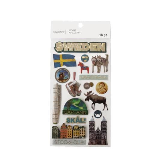 Sweden Dimensional Stickers By Recollections