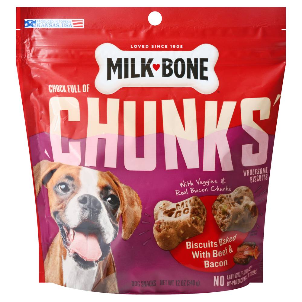 Milk-Bone Beef & Bacon Chunks Dog Biscuits (12 oz)