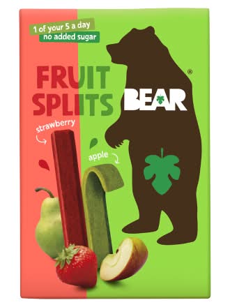 BEAR Strawberry-Apple, No Added Sugar Fruit Splits (5 pack)