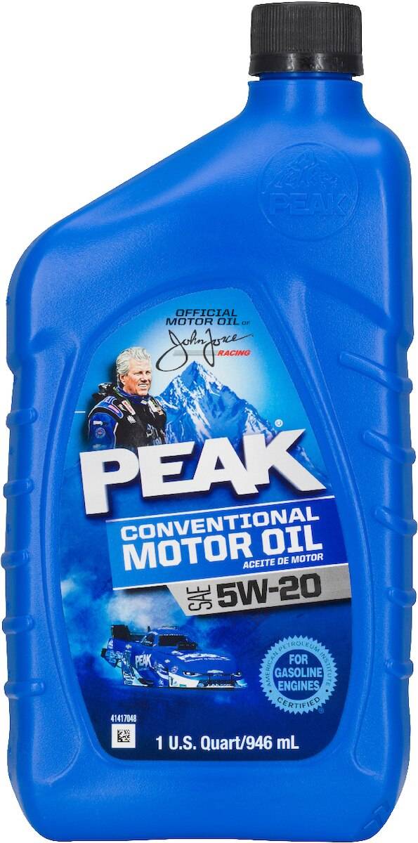 Peak Conventional Motor Oil, Sae 5W-20, Quart