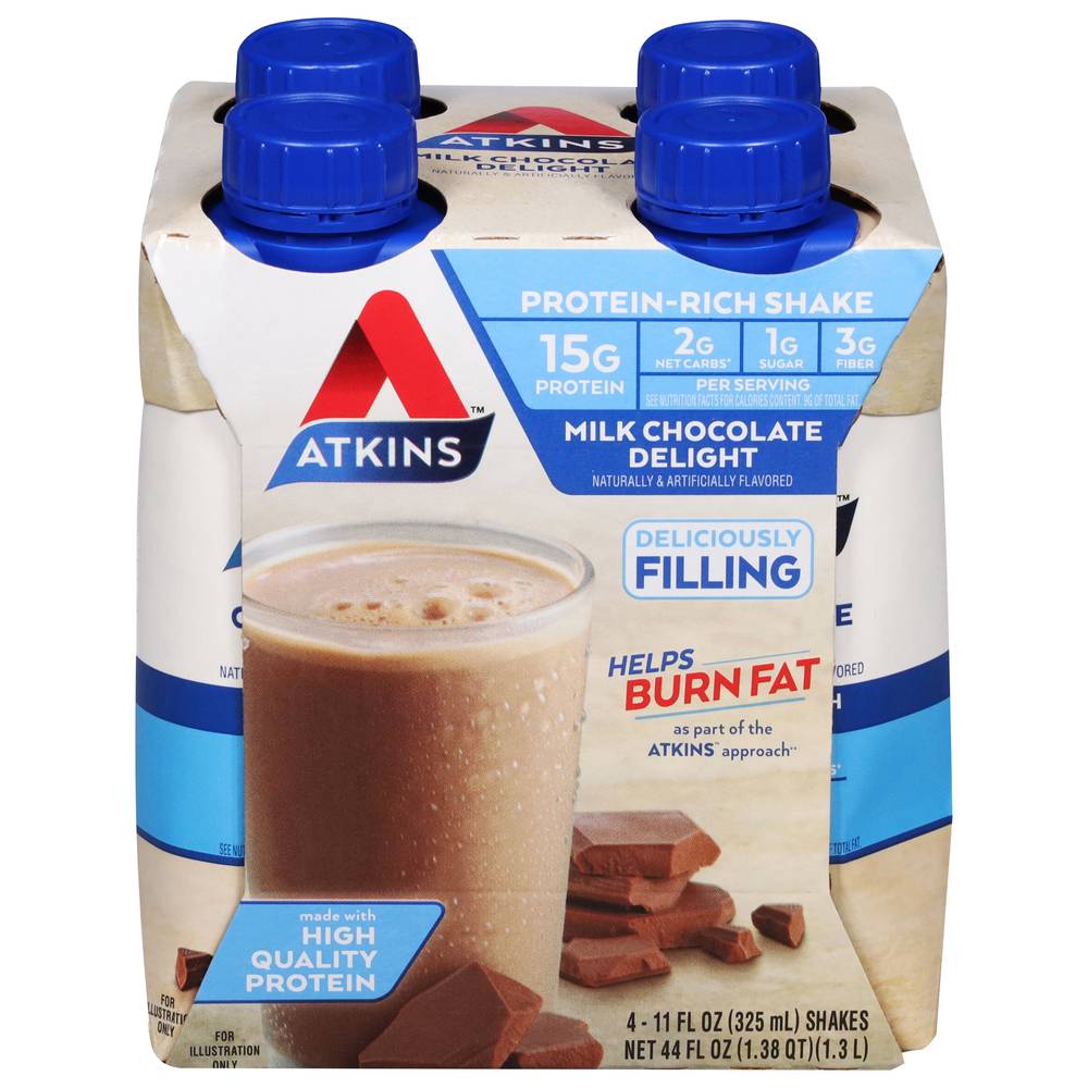 Atkins Protein-Rich Shake, Milk Chocolate Delight 4-11 Oz
