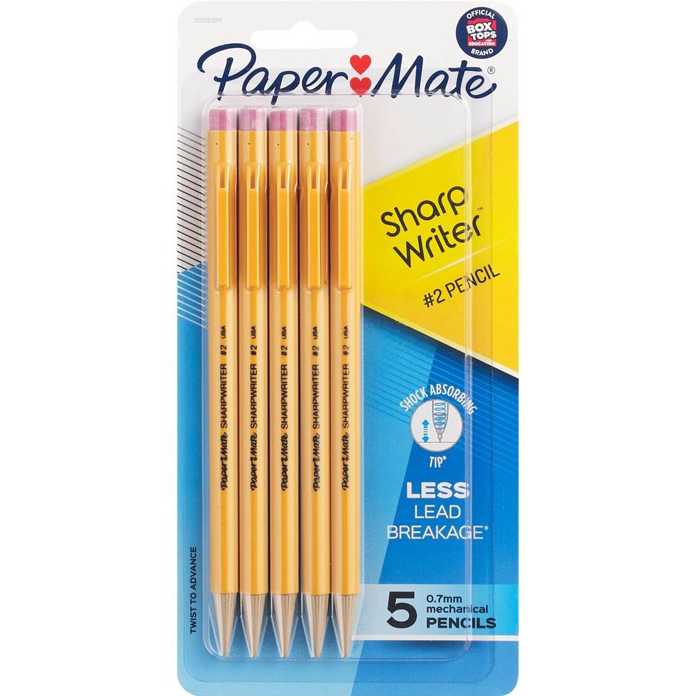 Paper Mate Sharp Writer Mechanical Twist Pencil, 5 ct